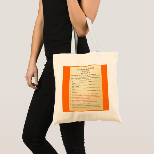 Tote Bag Course/lésion cérébrale déclaration des droits par (Devant (produit))