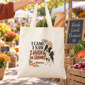 Tote Bag Courses drôles personnalisées pour chien de berger