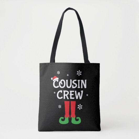 Tote Bag Cousin équipage noël dire (Devant)