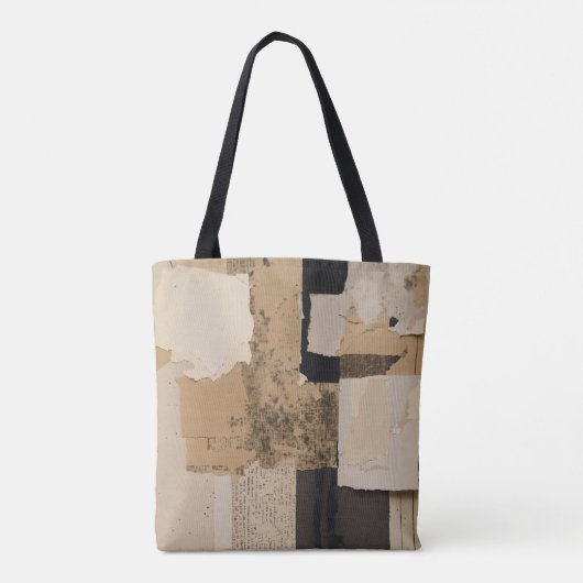 Tote Bag "Coussin de conception de page déchirée - Crème et (Dos)