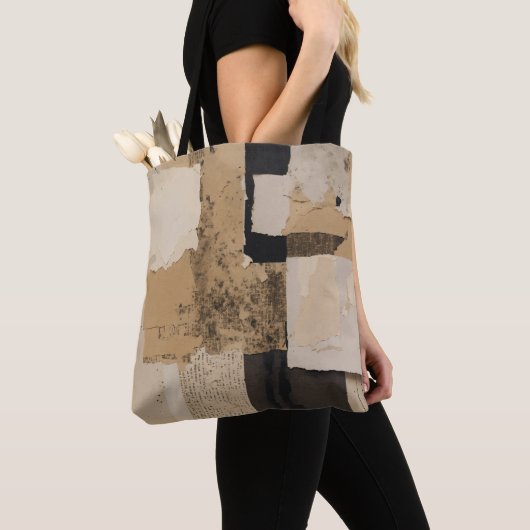 Tote Bag "Coussin de conception de page déchirée - Crème et (De près)