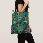 Tote Bag Coussin de jet Peacock Passion (De près)