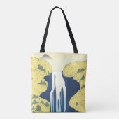 Tote Bag Coussin de jetée Asiatique à Cascade (Dos)