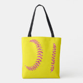 Tote Bag Coussins De Softball Parties scintillant Rose (Dos)