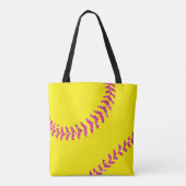 Tote Bag Coussins De Softball Parties scintillant Rose (Dos)