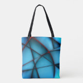 Tote Bag Coutules bleues élevées sans forme avec cordon rou (Dos)
