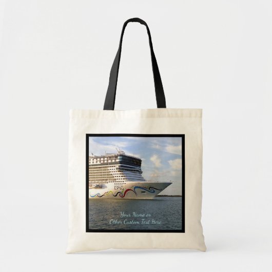 Tote Bag Coutume décorée d'arc de bateau de croisière (Devant)