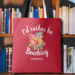 Tote Bag Coutume "Plutôt Beaver" Coutume Rouge