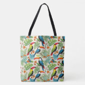 Tote Bag Couvert de Toucan Tropical (Devant)