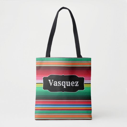 Tote Bag Couverture mexicaine de Serape d'Espagnol fait sur (Devant)