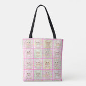 Tote Bag Couverture ourson patchwork mignon sans couture (Dos)