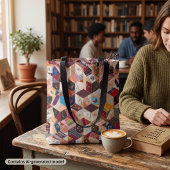 Tote Bag Couvre-lit Patchwork Hexagonal Vintage