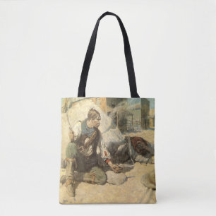 Tote Bag Cow-boys western vintage, Hopalong par NC Wyeth