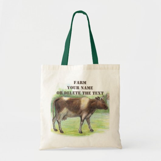 Tote Bag Cow farm (Devant)
