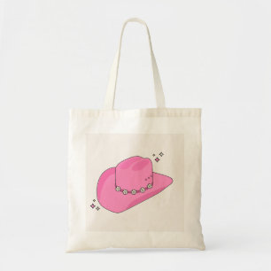 Tote Bag Cowboy Casquette Preppy rose