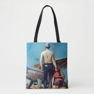 Tote Bag Cowboy de vol par Mead Schaeffer