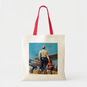 Tote Bag Cowboy de vol par Mead Schaeffer