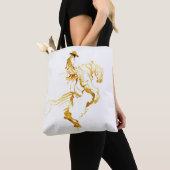 Tote Bag Cowboy Doré sur Cheval Cabré (De près)