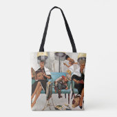 Tote Bag Cowboy endormi dans le salon de beauté (Dos)