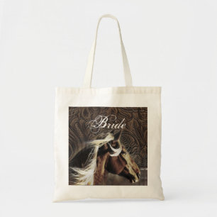 Tote Bag cowboy western country horse mariée mariage