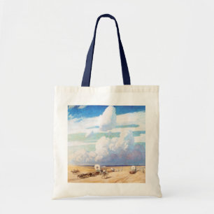 Tote Bag Cowboys occidentaux vintages, Wagons couverts par