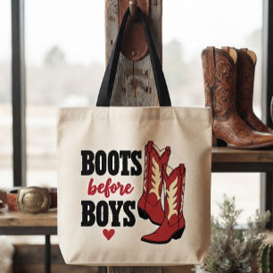 Tote Bag Cowgirl Bottes de Cowboy Danse en Ligne Country We