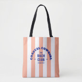 Tote Bag Cowgirl Côtière Le Club Bach Rayure Cabane Rose (Devant)