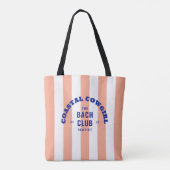 Tote Bag Cowgirl Côtière Le Club Bach Rayure Cabane Rose (Dos)