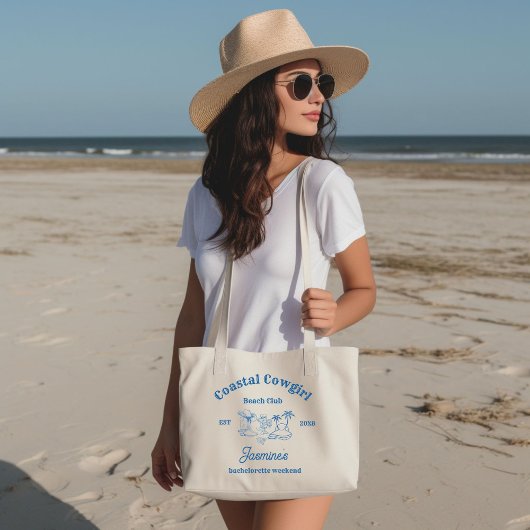 Tote Bag Cowgirl côtière Week-end de Bachelorette sur l'océ