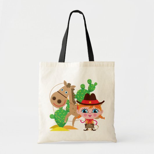 Tote Bag Cowgirl et Horse (Devant)