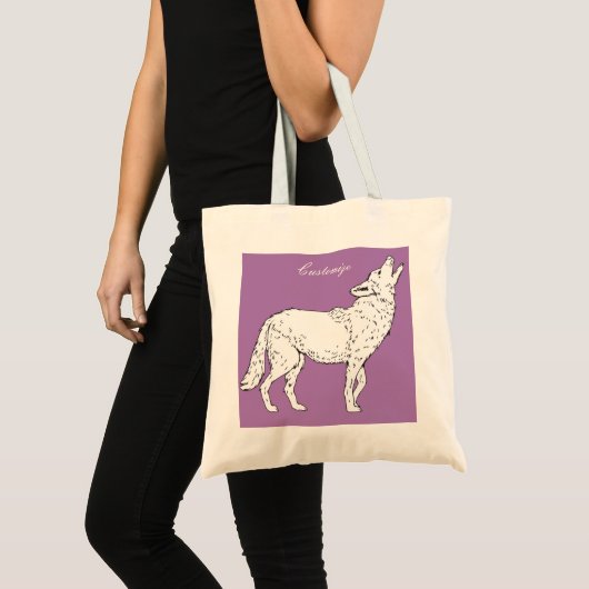 Tote Bag Coyote Howling Thunder_Cove (Devant (produit))