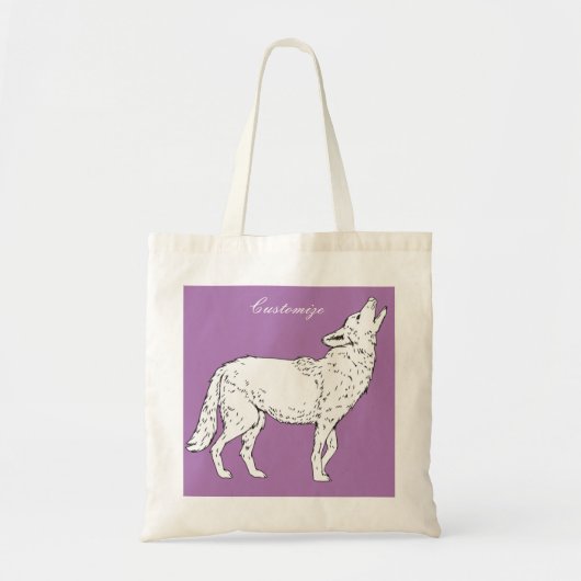 Tote Bag Coyote Howling Thunder_Cove (Devant)