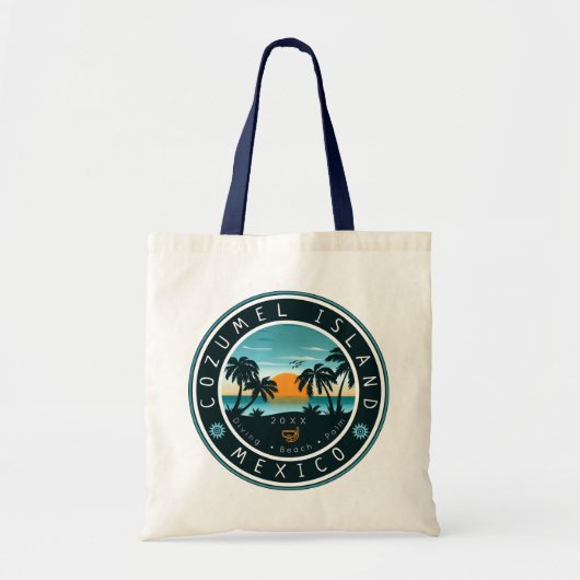 Tote Bag Cozumel Mexique Plongée Scuba Sunset Souvenir 80s (Devant)
