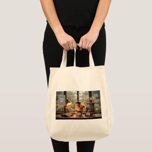 Tote Bag Cozy Rainy Day Squirrel Teacher Appreciation Tote (Devant (produit))