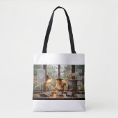 Tote Bag Cozy Rainy Day Squirrel Teacher Shoulder Tote (Devant)
