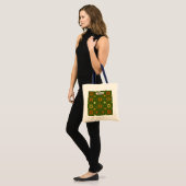 Tote Bag Cozy Retro Knitted Geometric Pattern (Devant (modèle))
