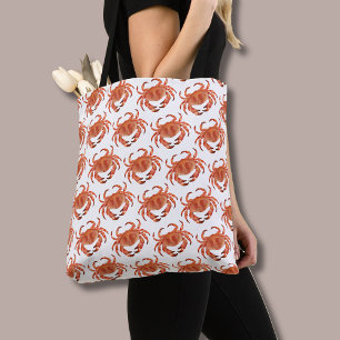 Tote Bag Crabe Crustacé Motif du bord de mer