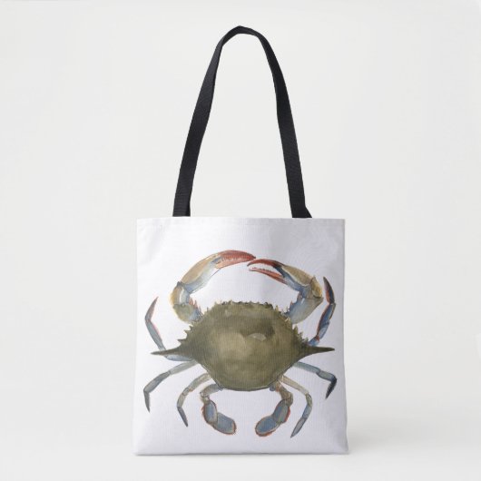 Tote Bag Crabe d'aquarelle - gris (Devant)