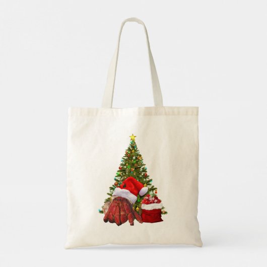 Tote Bag Crabe père Noël Amusant Crabe de Noël Hermite Crab (Dos)
