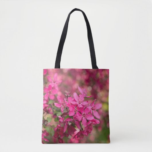 Tote Bag Crabe Pommes en fleurs (Devant)