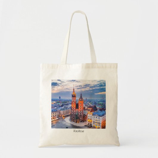 Tote Bag Cracovie nuit en Pologne (Devant)