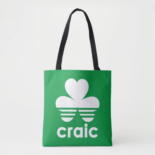 Tote Bag Craic Trois bandes Jour de la Saint Patrick Shamro (Devant)