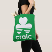 Tote Bag Craic Trois bandes Jour de la Saint Patrick Shamro (De près)
