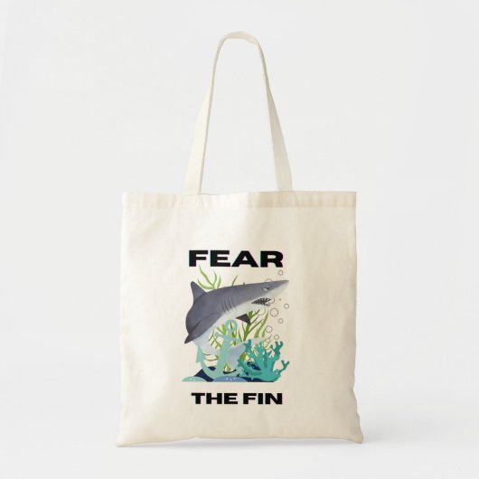 Tote Bag craignez le requin commun (Devant)