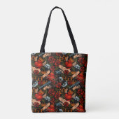 Tote Bag Crâne à pistolet et motif de graffiti Rose (Dos)