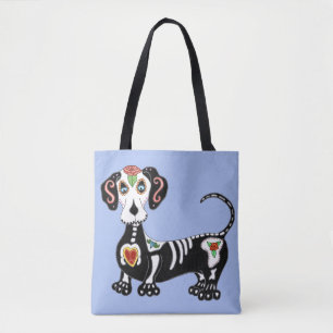 Tote Bag Crâne à sucre Dachshund
