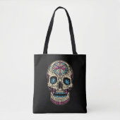 Tote Bag Crâne à sucre Dia De Los Muertos (Devant)