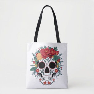 Tote Bag Crâne à sucre floral