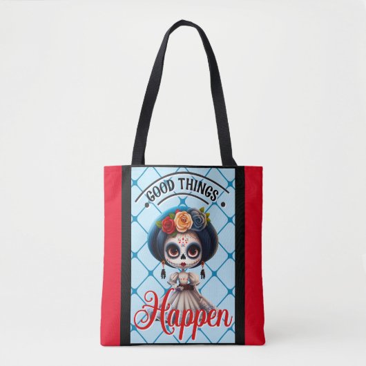 Tote Bag Crâne à sucre mou (Devant)