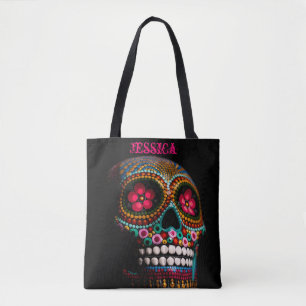 Tote Bag Crâne à sucre personnalisé